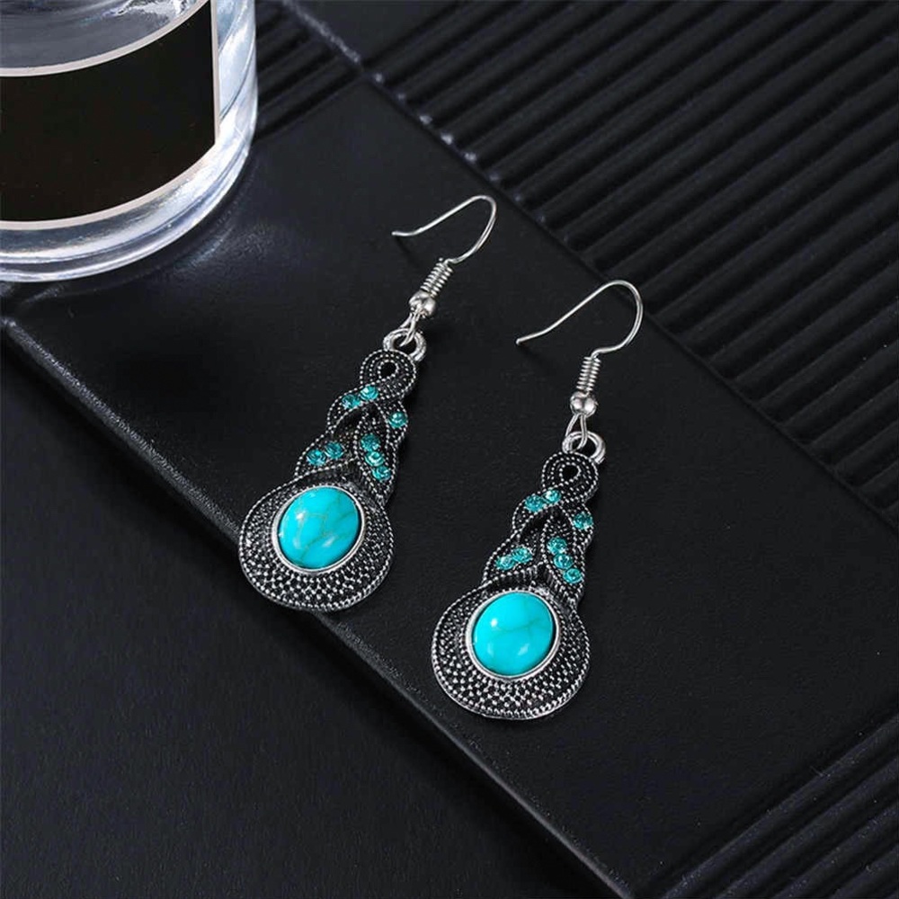 Any 2/$20! Boho Silver/Turquoise/Crystal Earrings - Picture 4 of 11